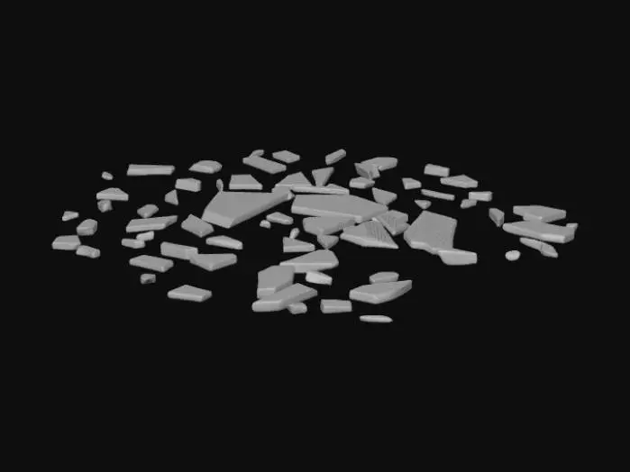3D model for Shattered glass on the ground
