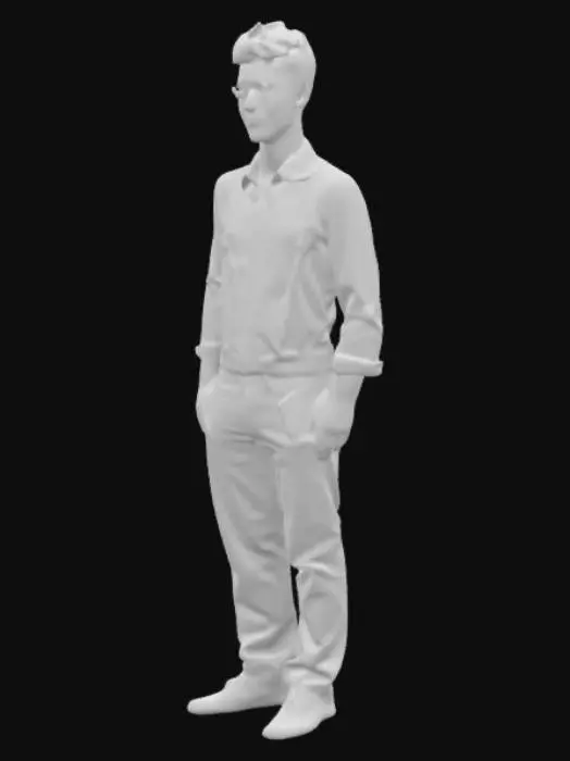3D model for Young Professional in Suspenders