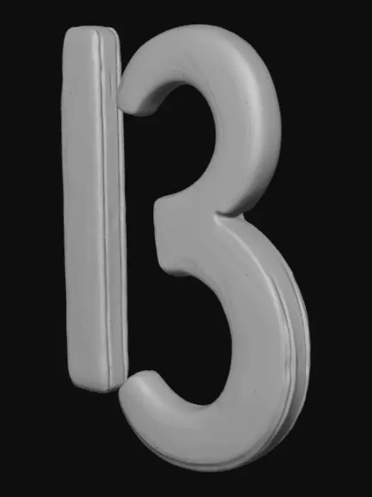 3D model for Green Number 13
