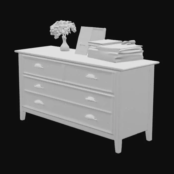 3D model for Dresser with Flowers
