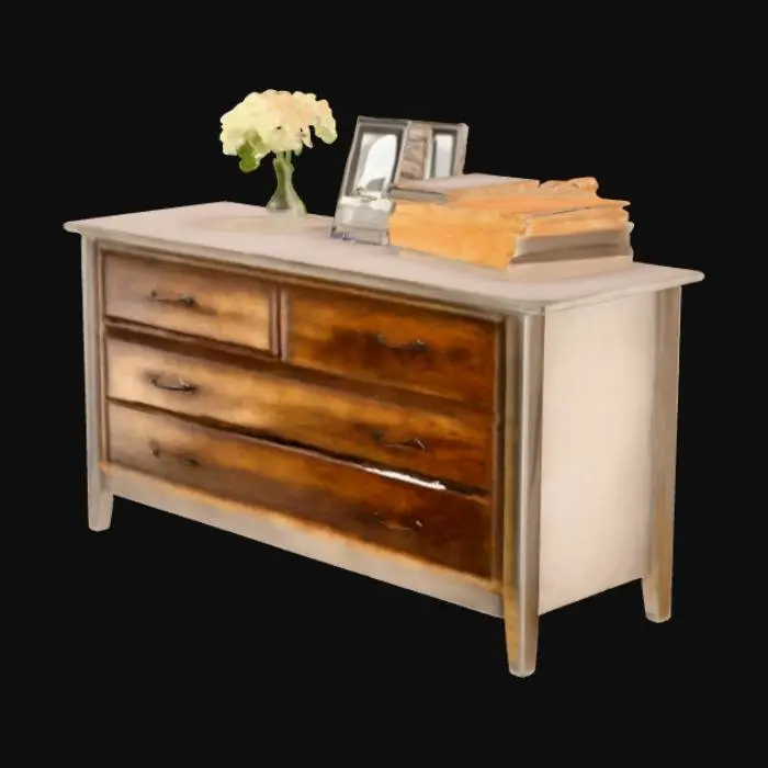 3D model for Dresser with Flowers