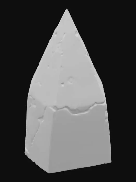 3D model for An Egyptian pyramid made of solid gold with photorealistic decay and hyper detailed stone, engraved into the pyramid are scorpions and scorpion symbolism. The pyramid is has a square base and 4 triangular sides. The pyramid has natural weathering and cracks and detailed texture