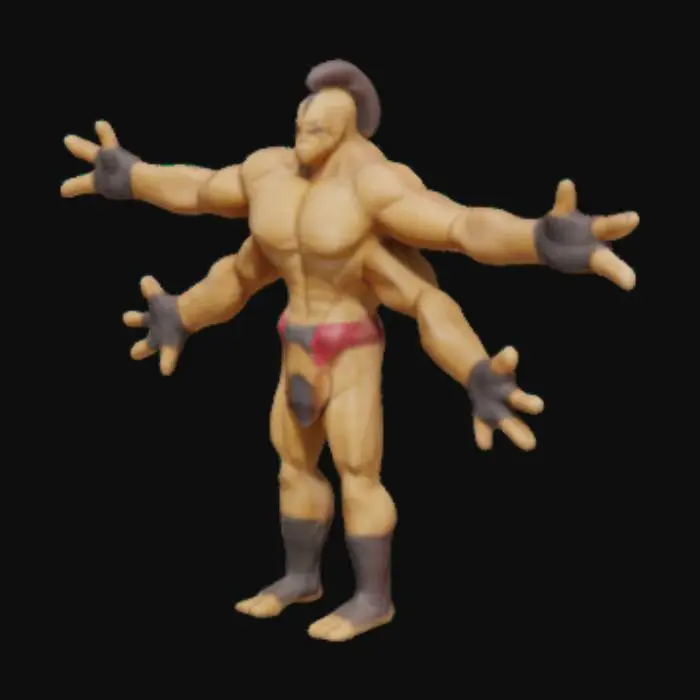 3D model for Armored Toy Warrior