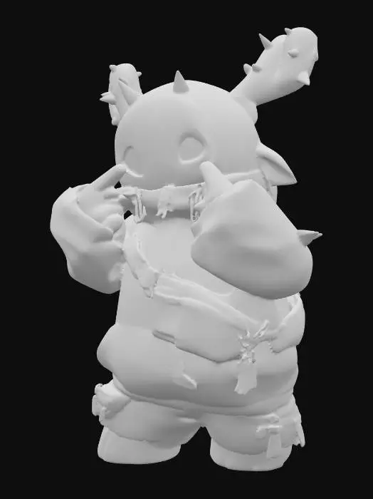3D model for Cactus Hoodie Character