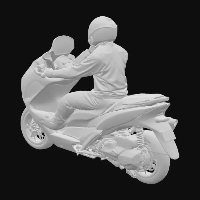 3D model for Rider on a Scooter