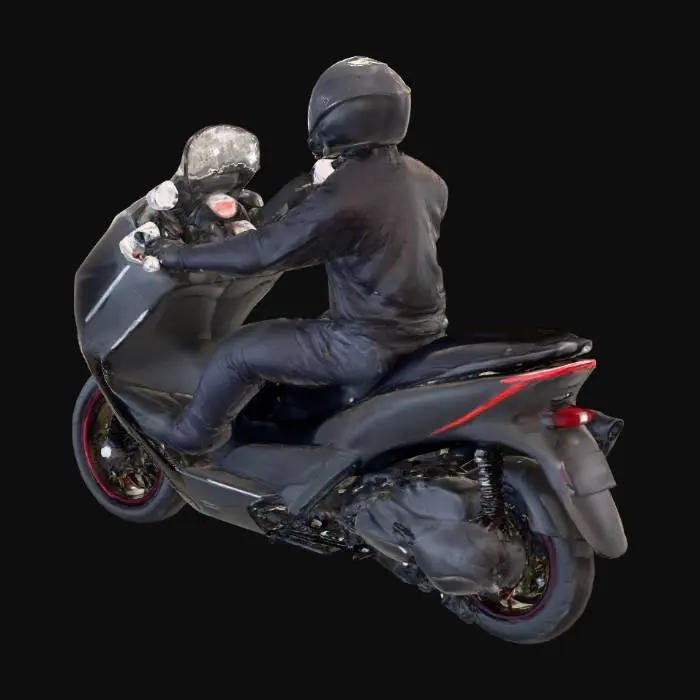 3D model for Rider on a Scooter