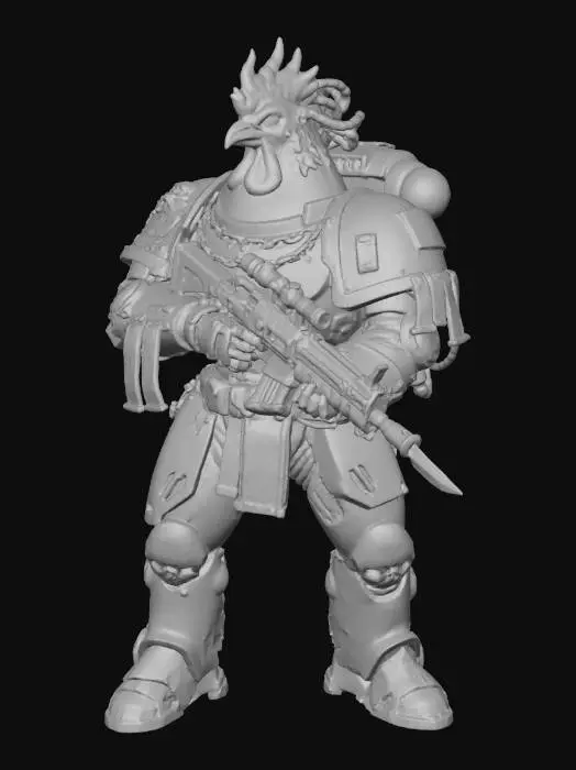 3D model for Cyberpunk Rooster Sentinel
