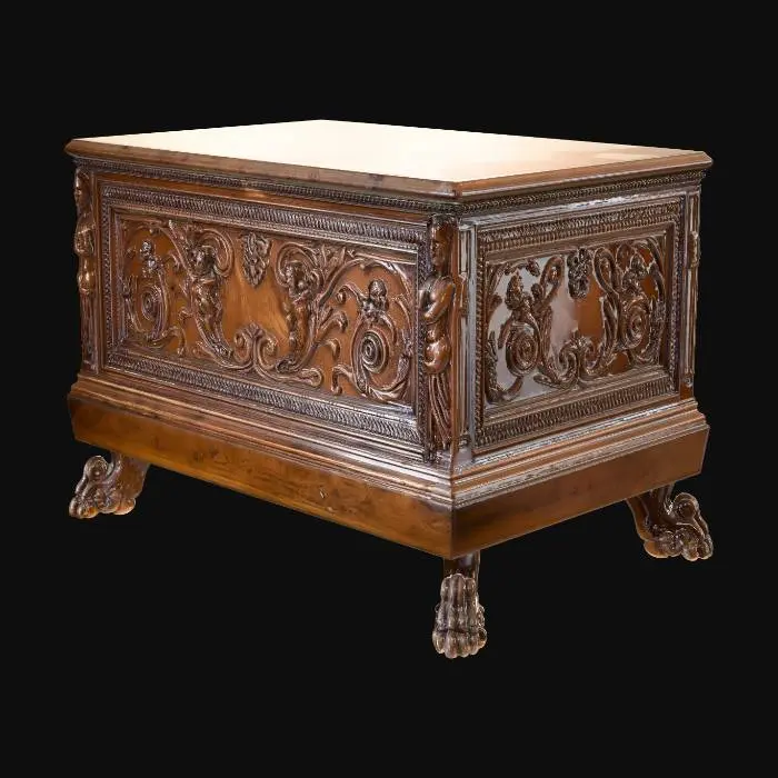 3D model for Ornate Carved Oak Chest