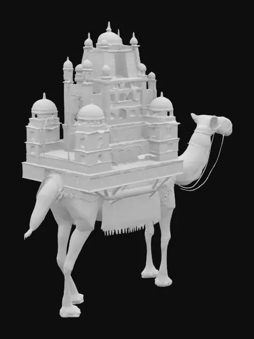 3D model for Camel Caravanserai, #SketchTo3D#