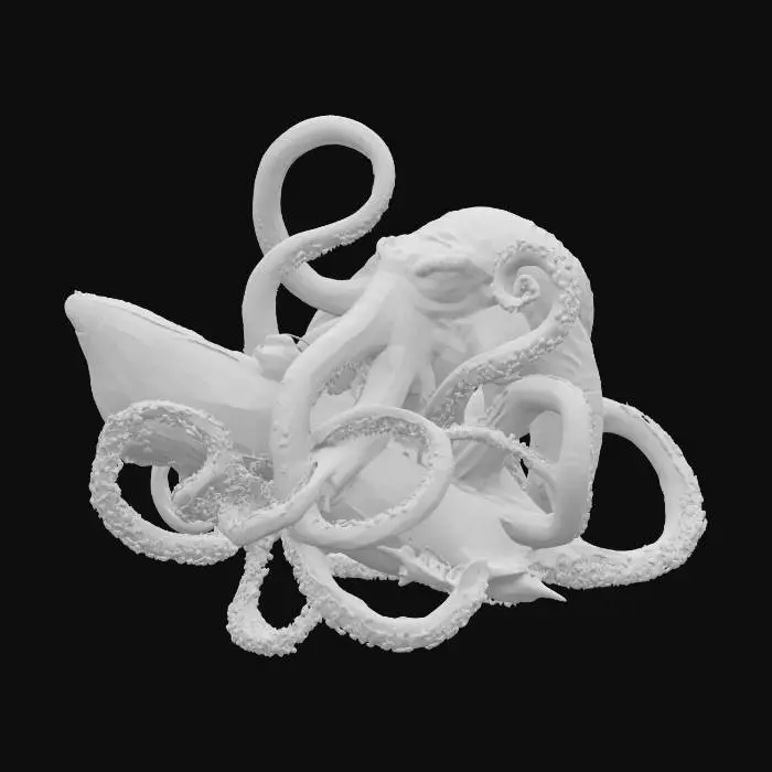 3D model for Kraken's Embrace, #SketchTo3D#