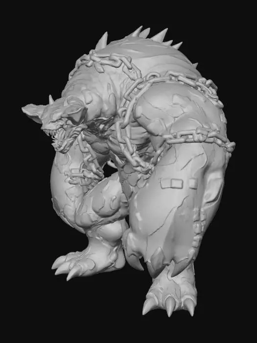 3D model for Chained Fire Ogre