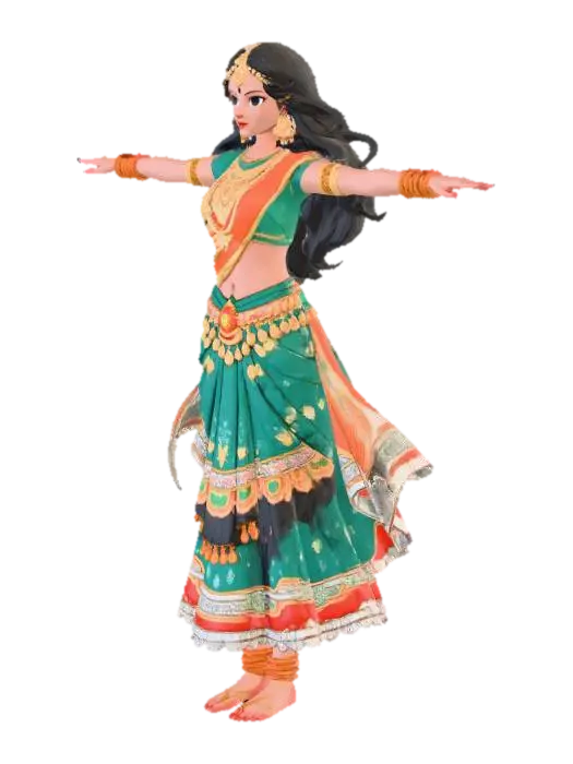 Rhythmic Grace - Rhythm 3D model, vytvořený pomocí AI