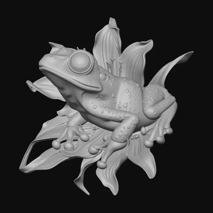 3D model for Blooming Frog