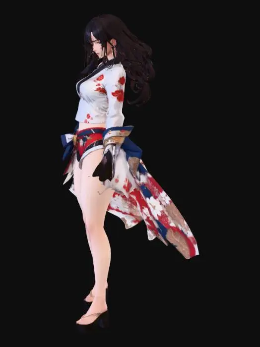 3D model for Crimson Petals Under the Red Umbrella