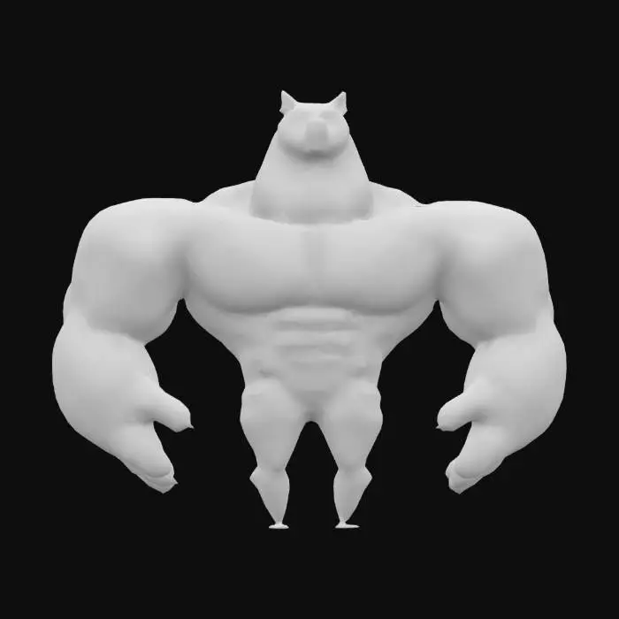 3D model for Muscle Doge