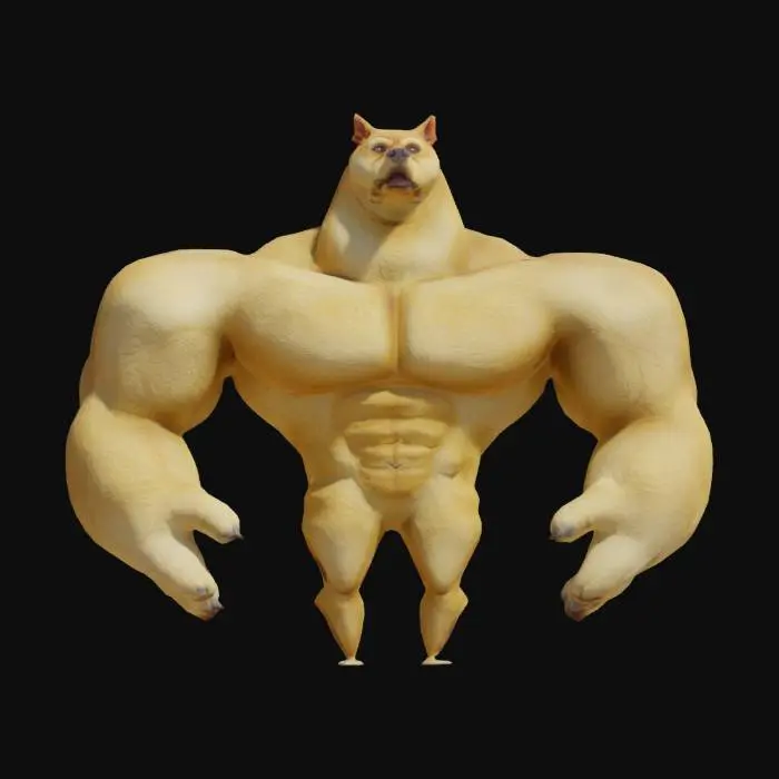 3D model for Muscle Doge