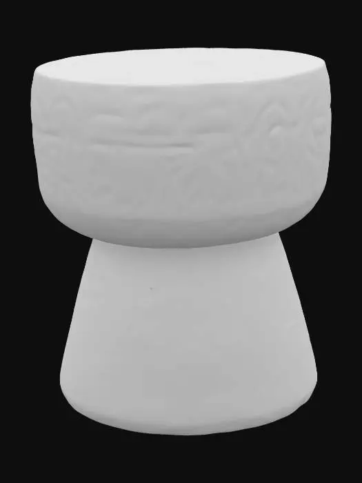 3D model for Carved Wooden Stool