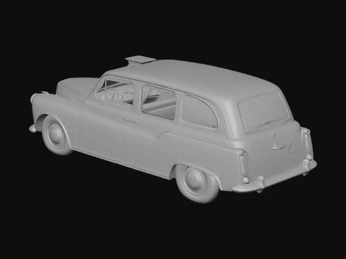 3D model for Midcentury Black Taxi