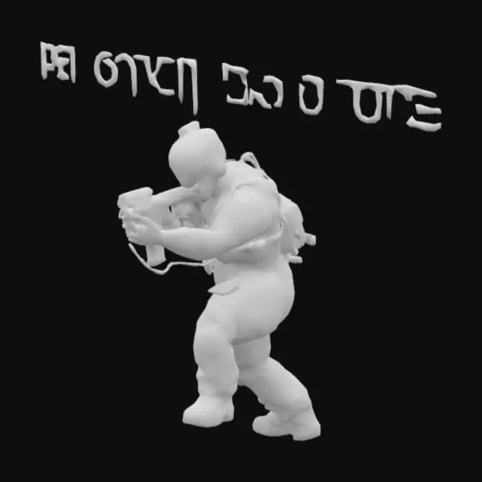 3D model for Futuristic Soldier in Action