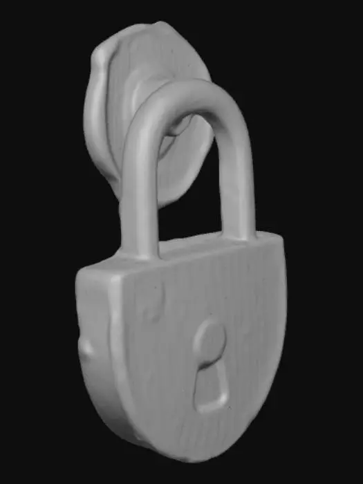 3D model for Rusty Padlock