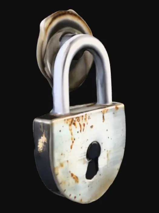 3D model for Rusty Padlock