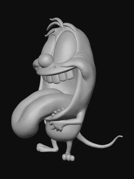 3D model for cartoon tongue round