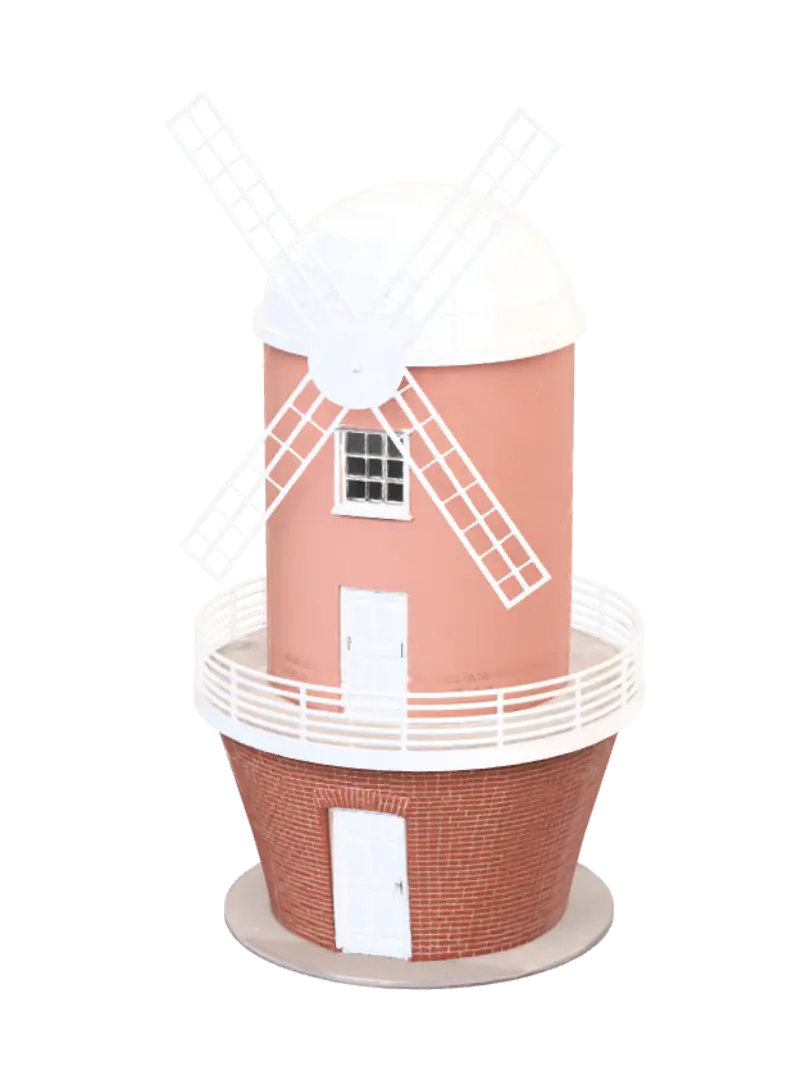 Modelo 3D de Windmill house - Brazil, gerado por IA