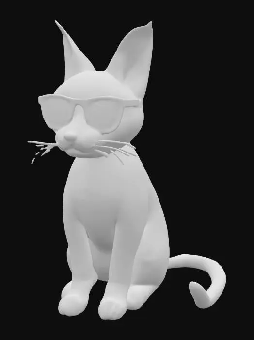 3D model for realistic cat wearing shades