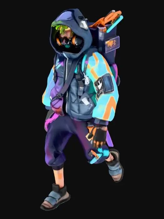 3D model for Neon Street Wanderer