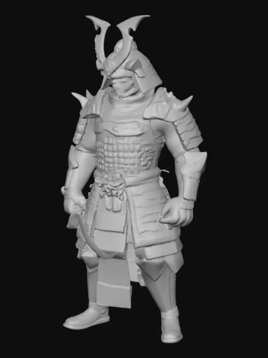 3D model for imagen you are a expert image generator who has 10 year of experience that is working on a imagen you are a expert image generator who is working on a [name -Crimson Samurai] legendary warrior wearing stylized crimson samurai armor with gold trim, kabuto helmet with dragon horns, ornate face mask, and layered protective plates. Traditional Japanese design blended with modern tactical touches (e.g., radio, grenades). Fierce eyes, dramatic pose.