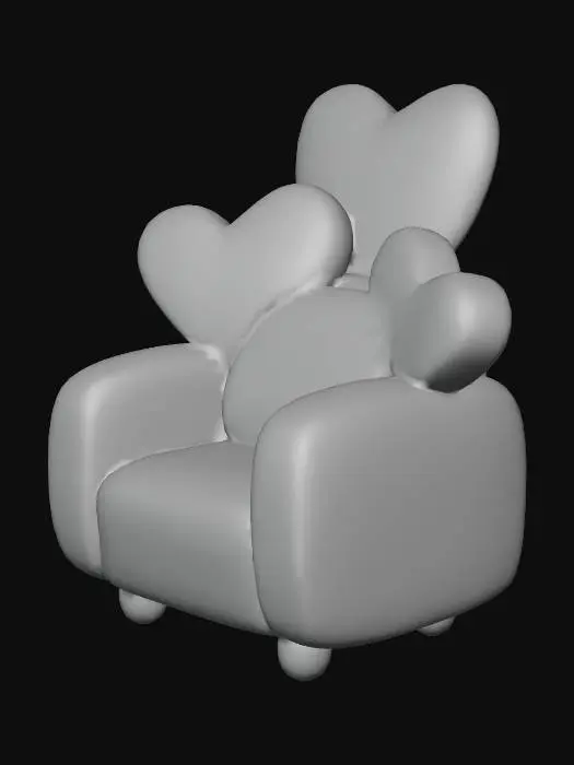 3D model for Hearts and Spots Chair