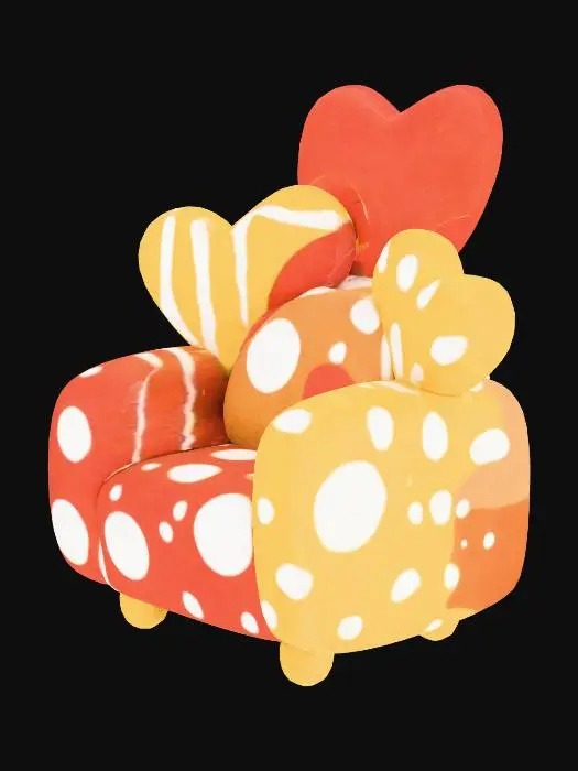 3D model for Hearts and Spots Chair