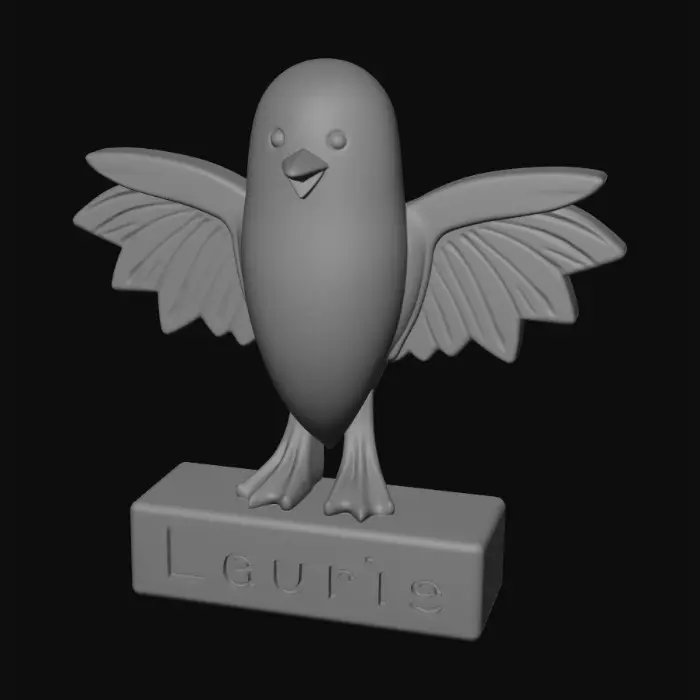 3D model for Laurie the Blue Bird Figurine