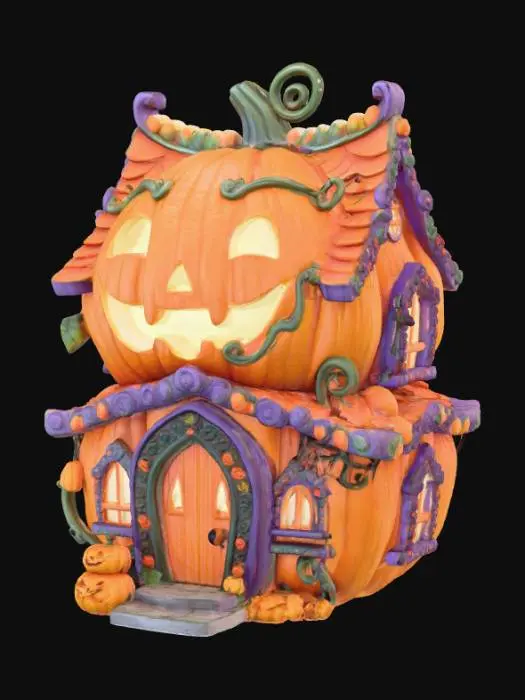 3D model for Jack-O-Lantern House #Halloween2025#