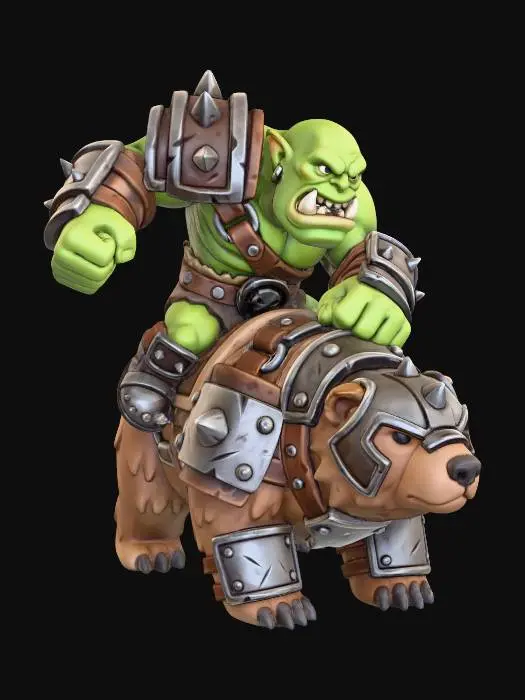 3D model for Orc Rider Charge