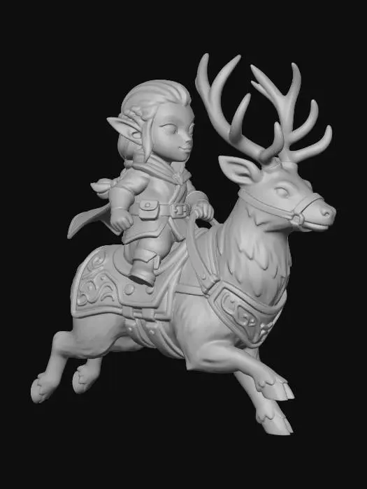 3D model for Chibi Elf Rider