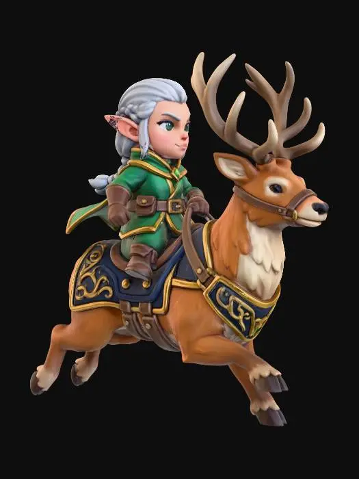 3D model for Chibi Elf Rider