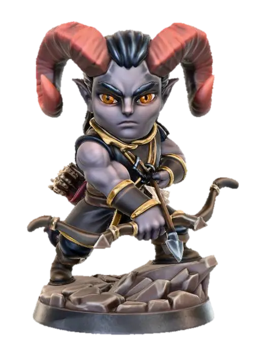 Hellbound Horned Ranger model 3D, wygenerowany przez AI