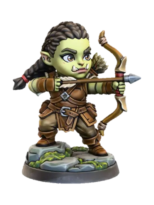 Stonebound Orc Archer - Ranged 3D model, vytvořený pomocí AI
