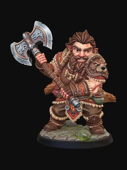 3D model for Ironwolf Dwarf Warrior
