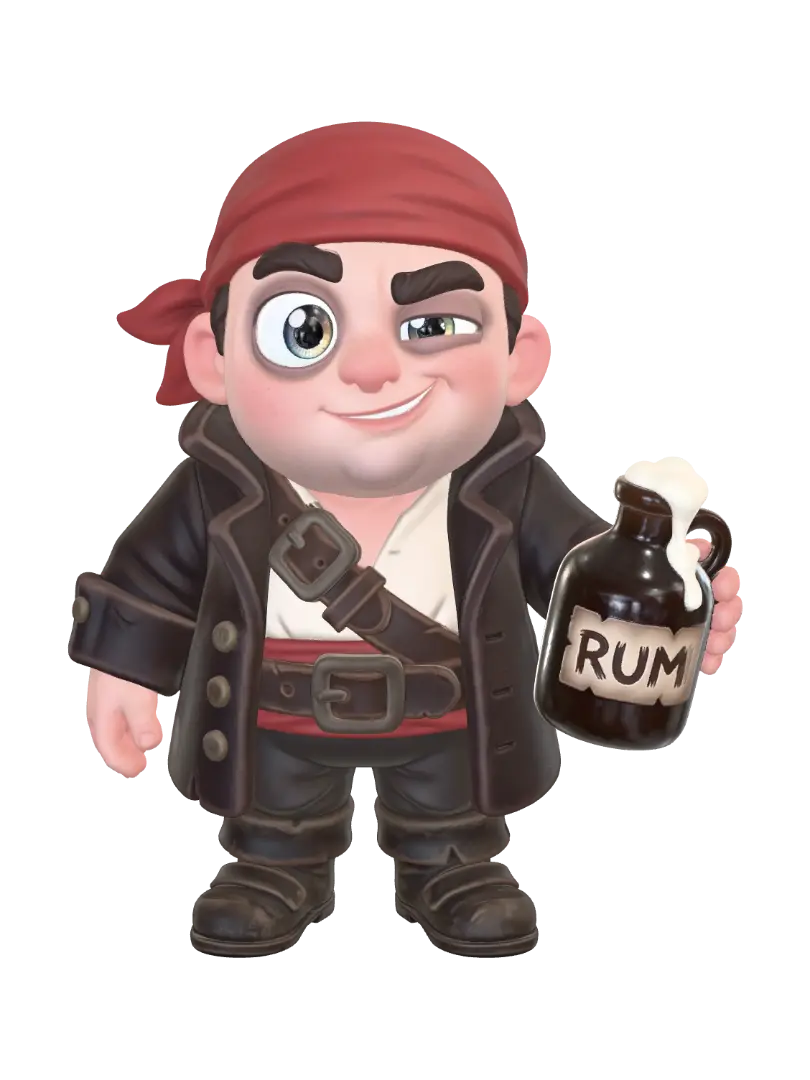 Drunken Sailor - Oversizedeyes 3D model, vytvořený pomocí AI