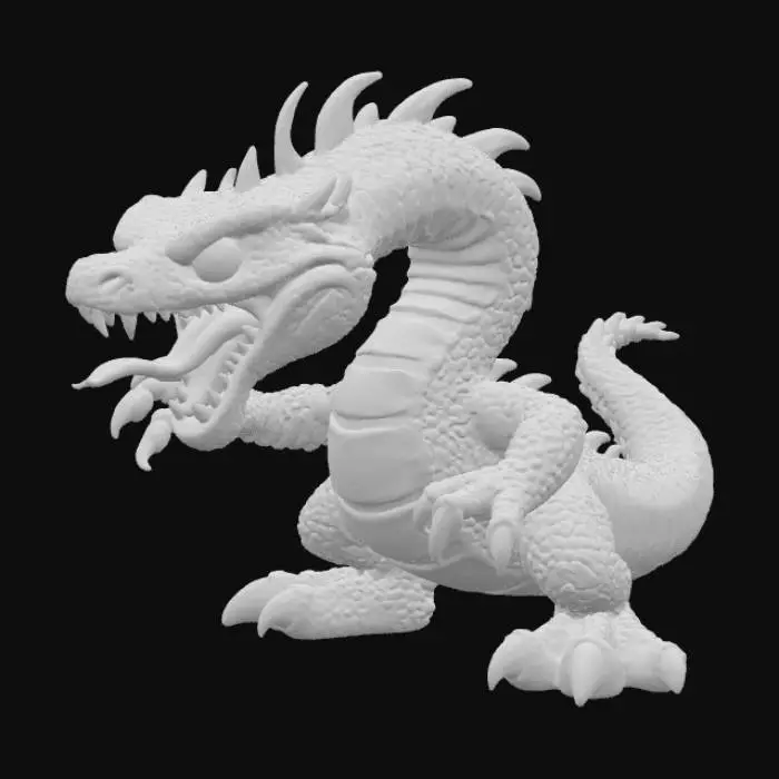 3D model for A 3D image of a toy-like Dungeons & Dragons basilisk in an attack pose.  Thick and bold details.  Highly stylized.
