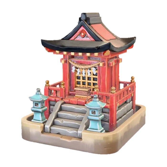Shrine 3D model, vytvořený pomocí AI
