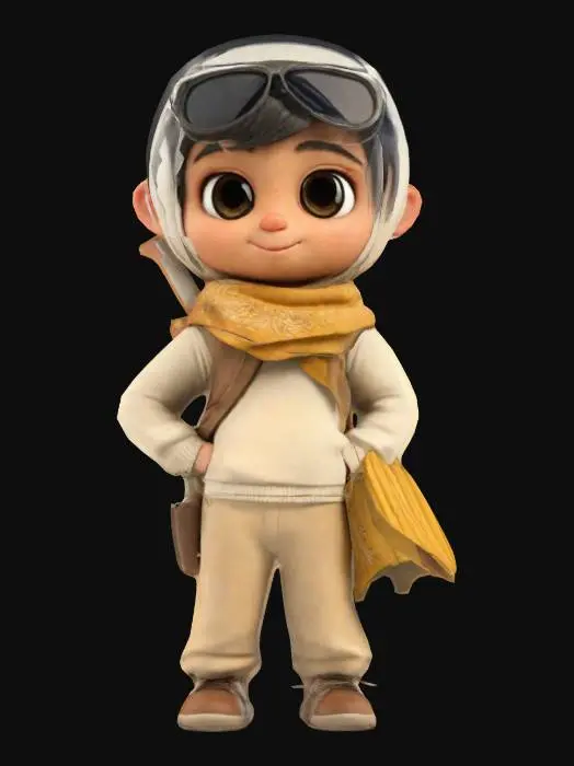 3D model for Adventurous Explorer Kid