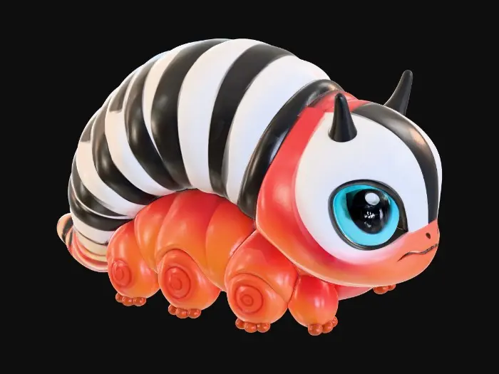 3D model for Whimsical Caterpillar