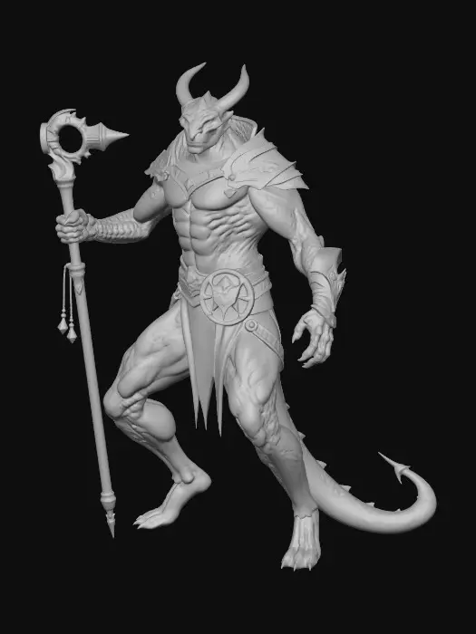 3D model for Vorath the Violet Dreadlord