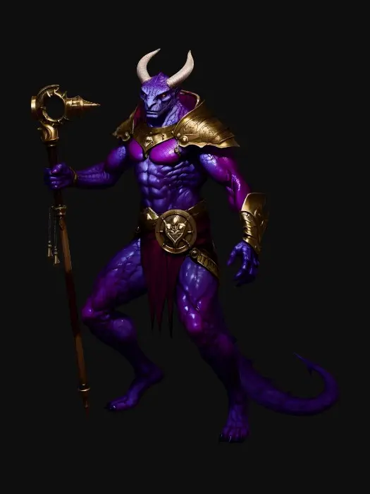 3D model for Vorath the Violet Dreadlord