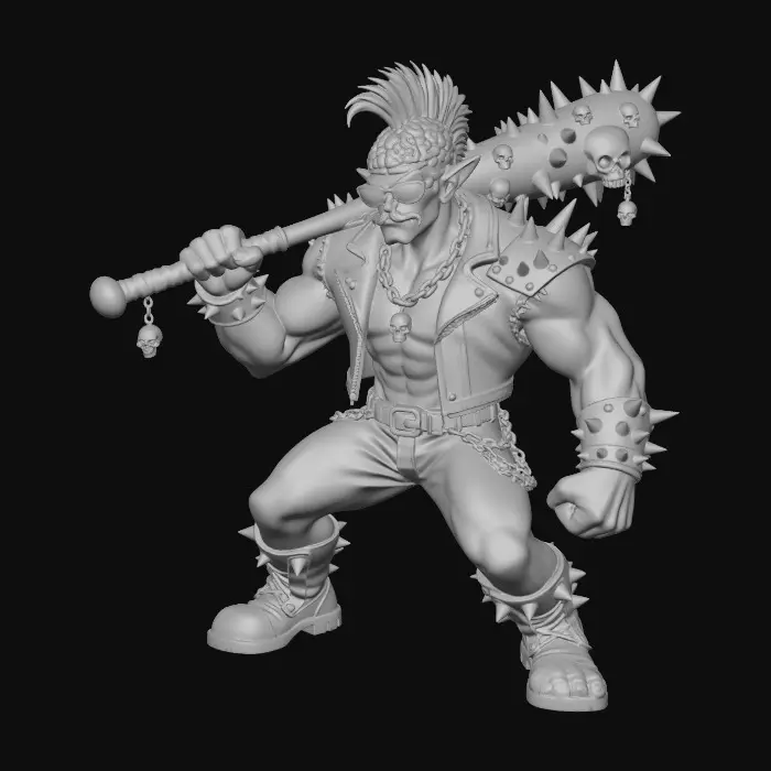 3D model for punk heavy metal