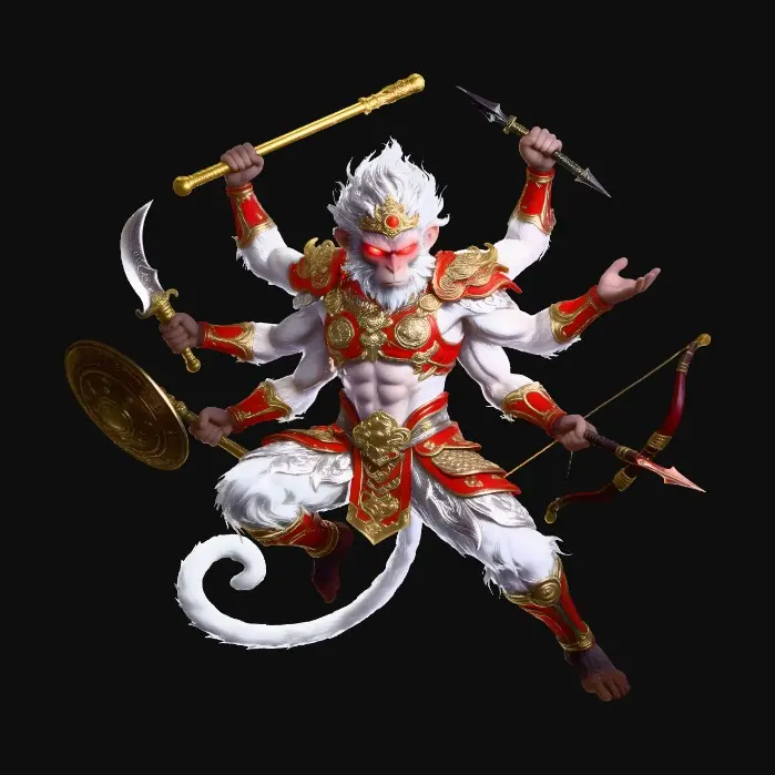 3D model for Six-Arm Monkey Warrior