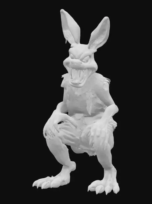 3D model for Monsteres, deranged and psycho Easter rabbit, boss of a street gang. 3D HD detailed image